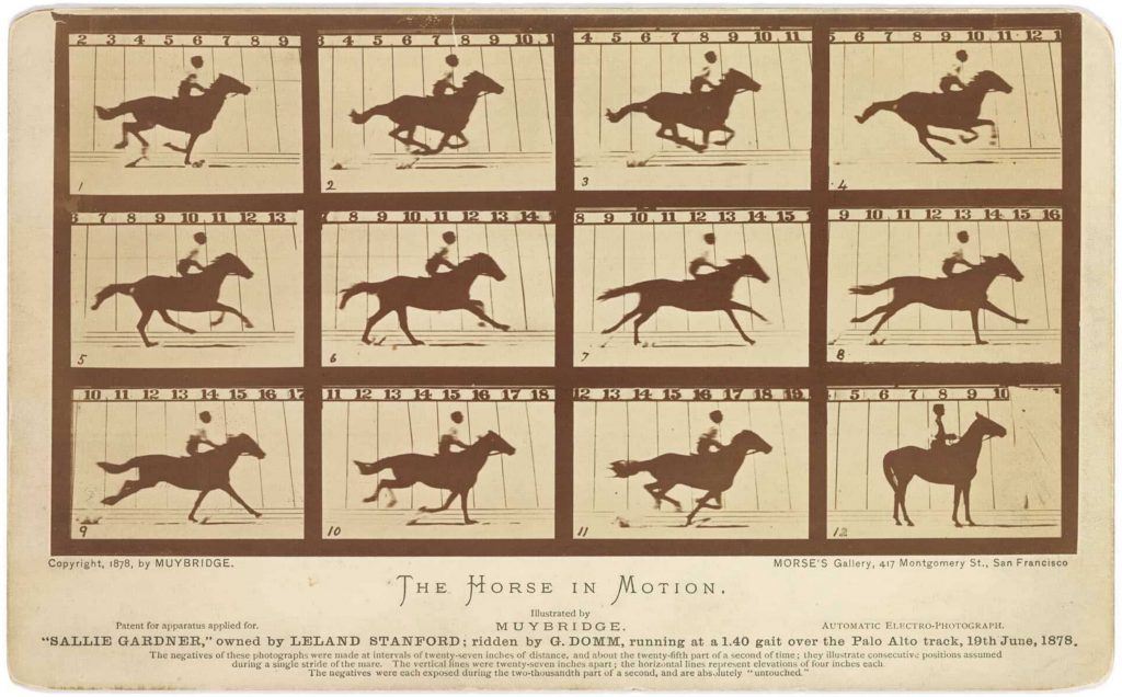  استاپ موشن اسب در حرکت عکاس Eadweard Muybridge